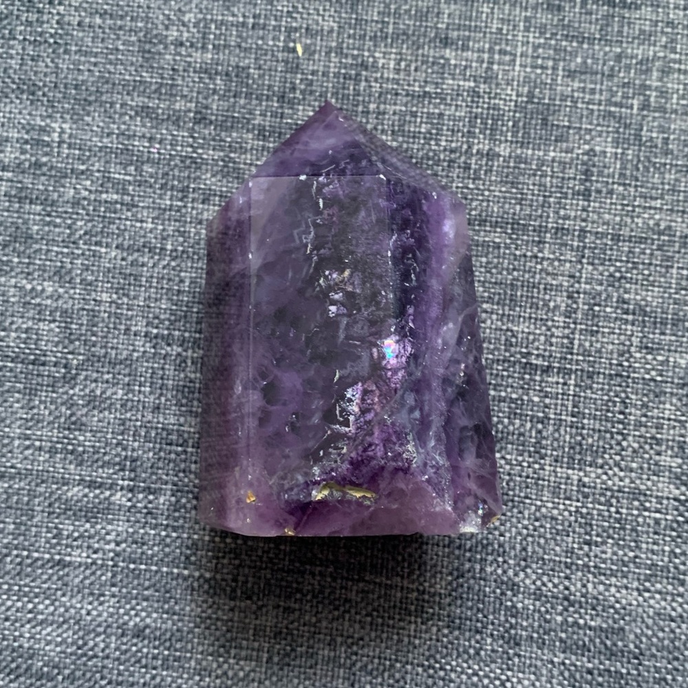 Chunky Purple Fluorite Tower